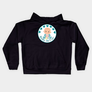 Cute BABY Blue loving heart on board sign Sticker Kids Hoodie